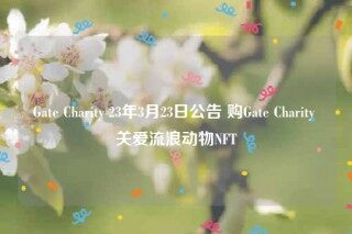 Gat Charity 23年3月23日公告 购Gat Charity 关爱流浪动物NFT