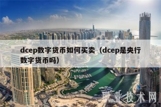 dcp数字货币如何买卖（dcp是央行数字货币吗