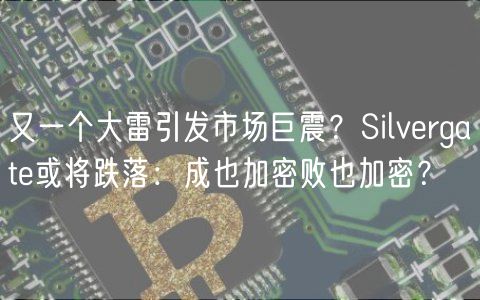 又一个大雷引发市场巨震？Silvergate或将跌落：成也加密败也加密？-第1张图片-欧易下载
