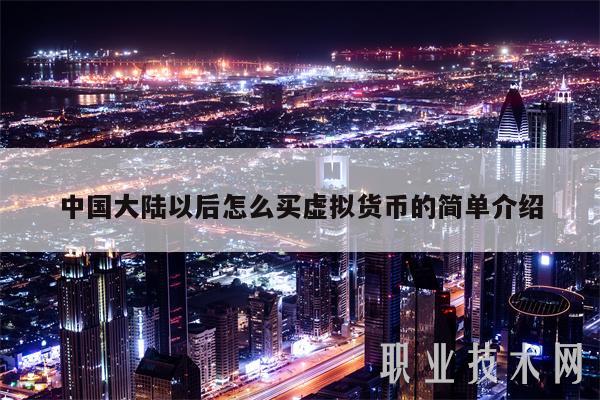 中国大陆以后怎么买虚拟货币的简单介绍-第1张图片-欧易下载
