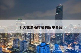 十大交易所排名的简单介绍