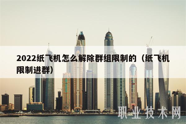 2022纸飞机怎么解除群组限制的(纸飞机限制进群)